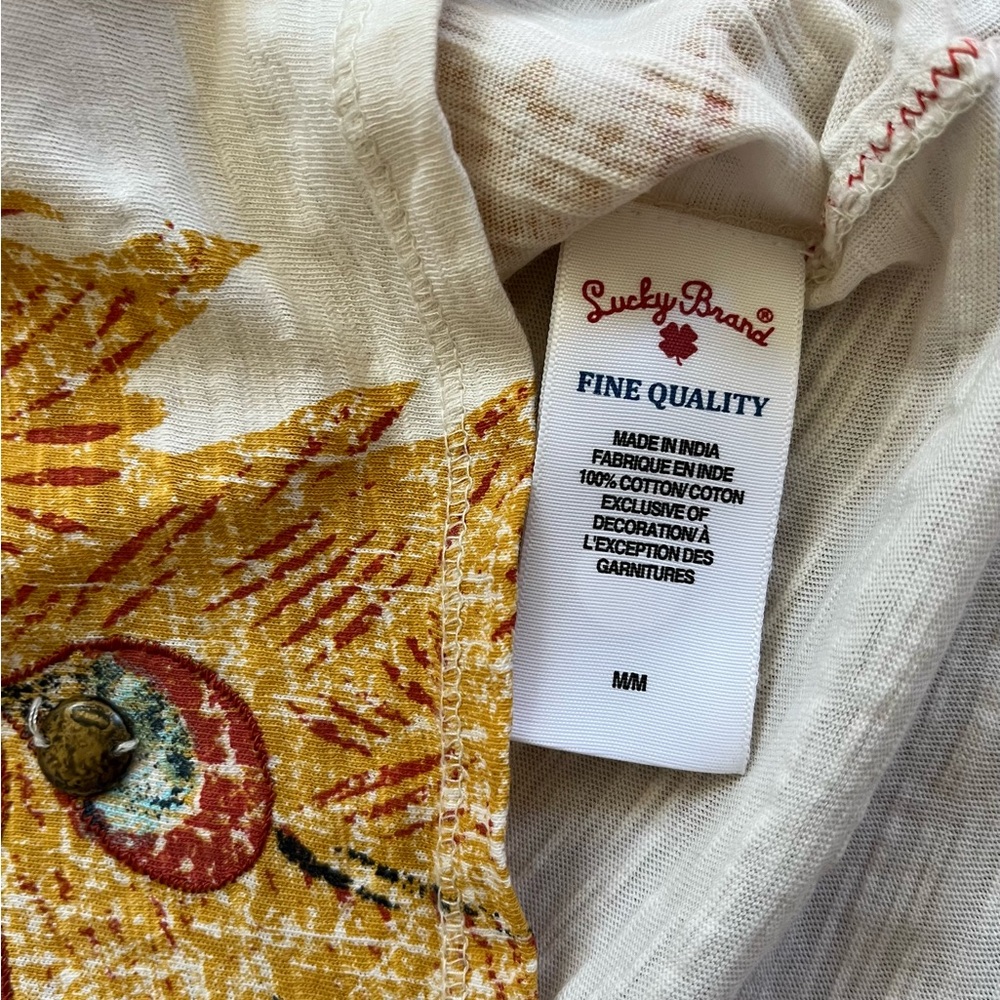 Lucky Brand Beige Peacock Top - Medium - Picture 5 of 6